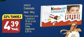 ALDI Batoniki z mlecznej czekolady nadzieniem mlecznym kinder chocolate oferta