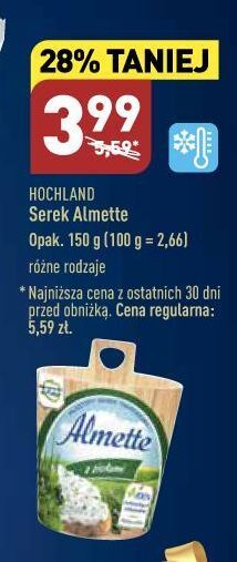 ALDI Serek z ziołami hochland almette oferta