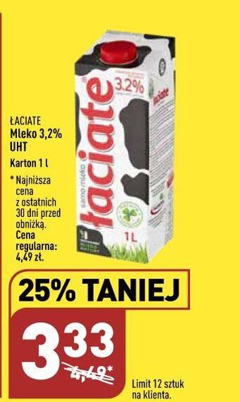 ALDI Mleko 3.2% łaciate oferta