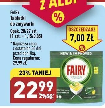 ALDI Tabletki do zmywarek lemon fairy platinum oferta