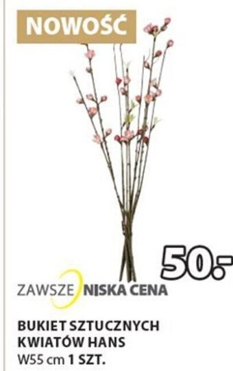 JYSK Bukiet sztucznych kwiatów Hans W55cm oferta