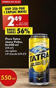 Biedronka Piwo tatra jasne pełne oferta