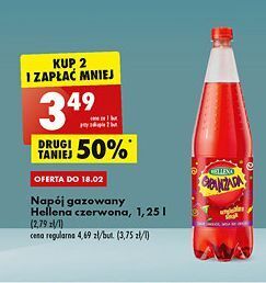 Biedronka Oranżada czerwona hellena oferta