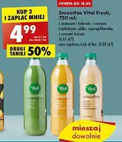 Biedronka Smoothie jabłko szparagi&limonka vital fresh oferta