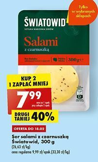 Biedronka Ser salami z czarnuszką światowid oferta