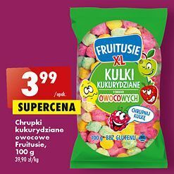 Biedronka Chrupki kukurydziane owocowe fruitusie oferta