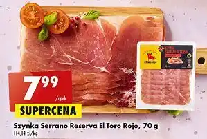 Biedronka Szynka serrano reserva el toro rojo oferta