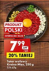 Biedronka Tatar wołowy kraina mięs oferta