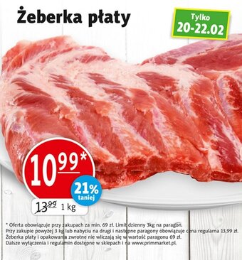 Prim Market Żeberka płaty 1kg oferta