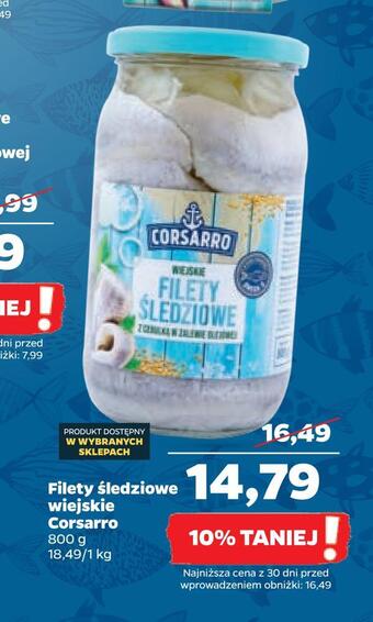 Netto Filety śledziowe wiejskie corsarro oferta