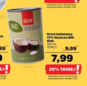 Netto Krem kokosowy 17% tłuszczu bio rish oferta
