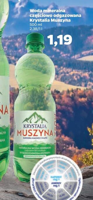 Netto Woda mineralna częściowo odgazowana krystalia muszyna oferta