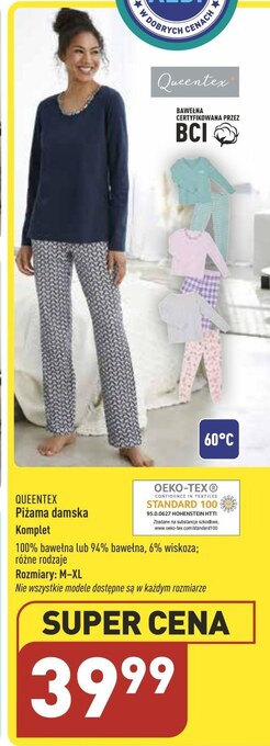 ALDI Piżama damska queentex oferta