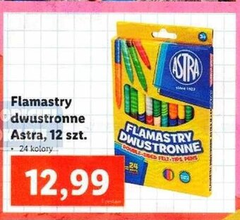 Lidl Flamastry dwustronne Astra 12szt. oferta