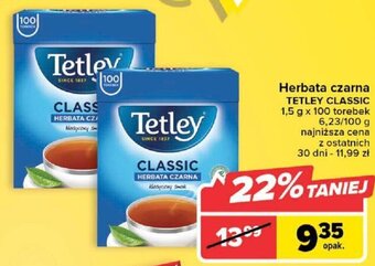 Tetley Classic Herbata czarna 1,5gx100 torebek