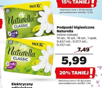 Netto Podpaski night naturella classic oferta