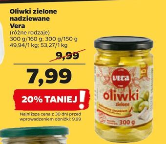 Netto Oliwki zielone nadziewane czosnkiem vera oferta
