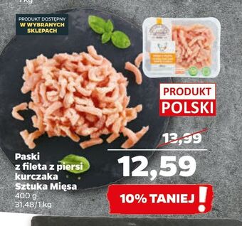 Netto Paski z fileta kurczaka sztuka mięsa oferta