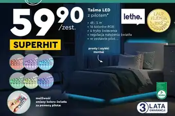 Biedronka Taśma led zmieniająca kolory 5 m lethe oferta