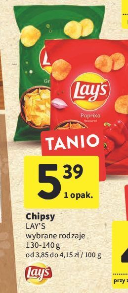Intermarche Chipsy zielona cebulka lay's oferta