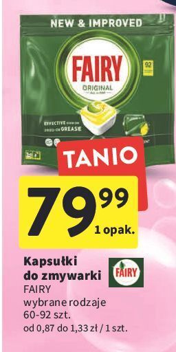 Intermarche Tabletki do zmywarek lemon fairy all in 1 oferta