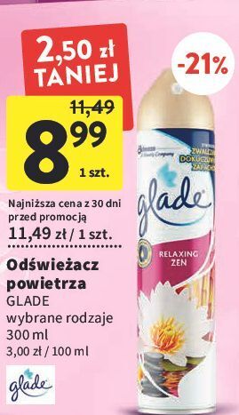 Intermarche Odświeżacz powietrza relaxing zen glade by brise oferta