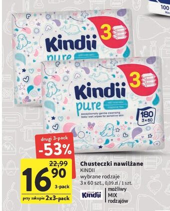 Intermarche Chusteczki wilgotne pure cleanic kindii oferta