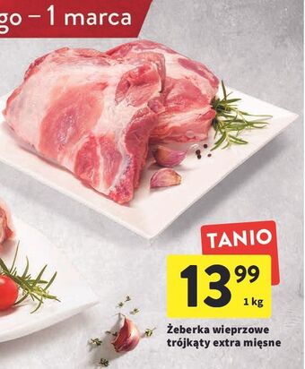 Intermarche Żeberka wieprzowe trójkąty extra mięsne oferta