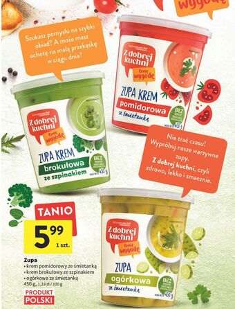 Intermarche Zupa krem pomidorowa ze śmietanką intermarche z dobrej kuchni oferta