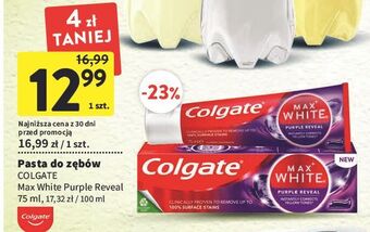 Intermarche Pasta do zębów purple reveal colgate max white oferta