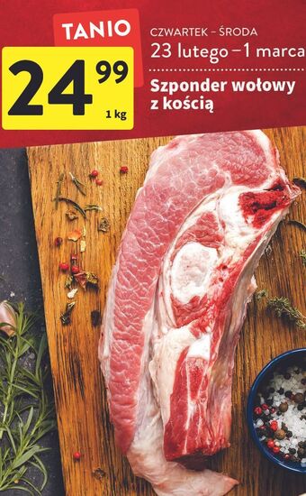 Intermarche Szponder wołowy z kością oferta