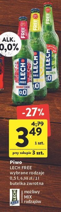 Intermarche Piwo lech free granat i acai oferta