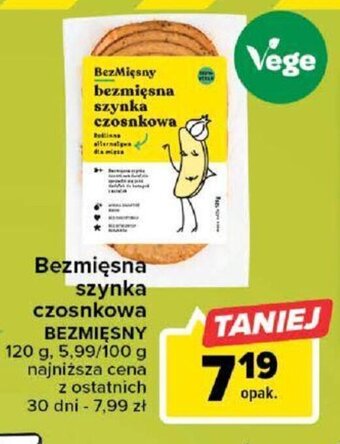 Carrefour Bezmięsny Bezmięsna szynka czosnkowa 120g oferta