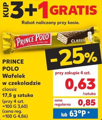 Kaufland Prince Polo wafelek w czekoladzie 17,5g oferta