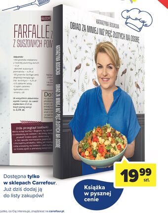 Carrefour Katarzyna bosacka - "obiad za mniej niż pięć złotych na osobę" oferta