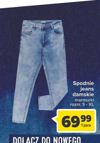 Carrefour Spodnie jeans marmurki s-xl oferta