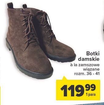 Carrefour Botki damskie a'la zamsz 36-41 oferta