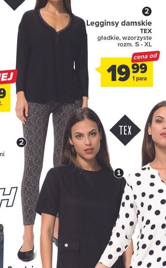 Carrefour Legginsy damskie s-xl tex oferta