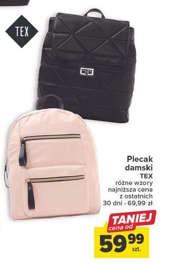 Carrefour Plecak damski tex oferta