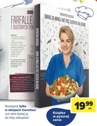 Carrefour Katarzyna bosacka - "obiad za mniej niż pięć złotych na osobę" oferta