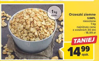 Carrefour Orzeszki ziemne bez soli simpl oferta