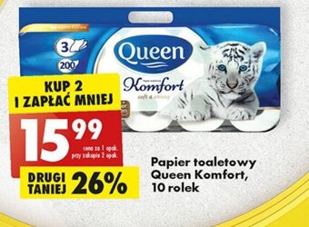 Biedronka Queen Papier toaletowy Komfort 10 rolek oferta