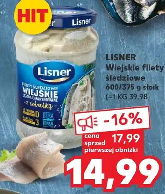 Kaufland Lisner wiejskie filety śledziowe 600g oferta