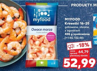 Kaufland Myfood krewetki 400g oferta