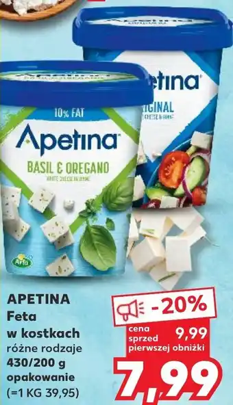 Kaufland Apetina feta w kostkach 430g oferta