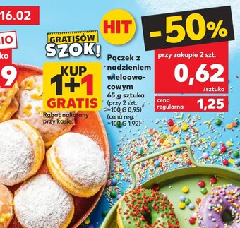 Kaufland Pączek z nadzieniem wieloowocowym 65g oferta