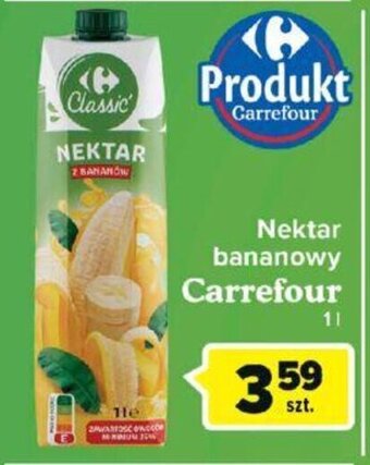 Carrefour Carrefour Nektar bananowy 1l oferta