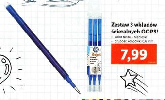 Lidl Zestaw 3 wkładów ścieralnych OOPS! oferta
