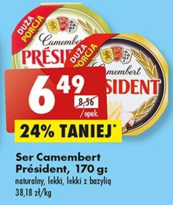 Biedronka President Ser Camembert 170 g oferta