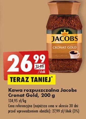 Biedronka Jacobs Cronat Gold Kawa rozpuszczalna 200 g oferta